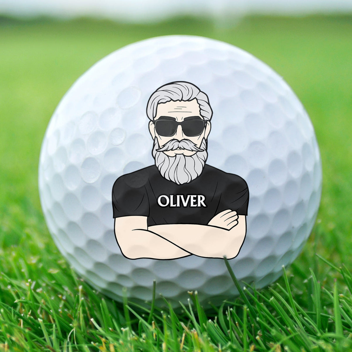 Le Père Golfeur - Cadeau pour papa, père, grand-père, golfeur, amateur de golf - Balle de golf personnalisée