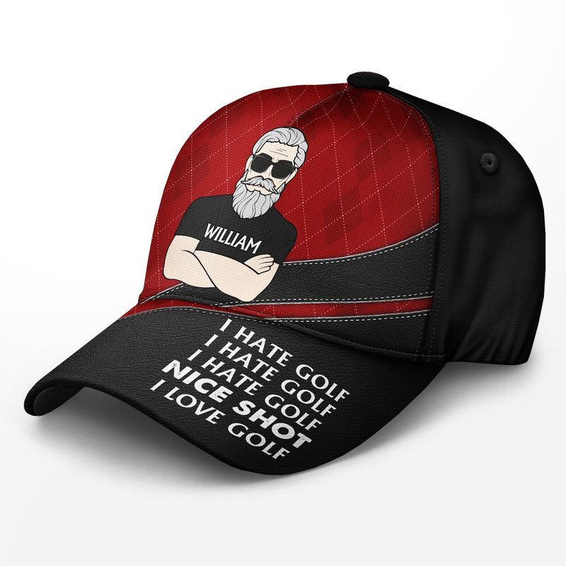 Nice Shot I Love Golf - Gift For Dad, Father, Grandpa, Golfer, Golf Lover - Personalized Classic Cap