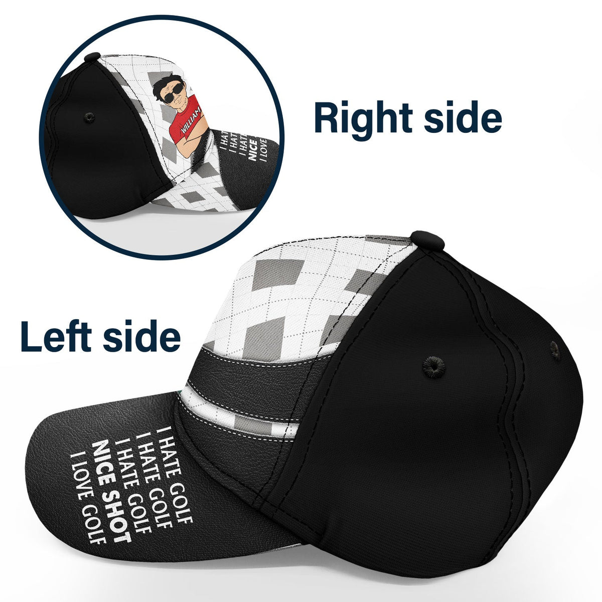 Nice Shot I Love Golf - Gift For Dad, Father, Grandpa, Golfer, Golf Lover - Personalized Classic Cap