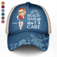 Les cheveux de plage ne s'en soucient pas ! Cadeau pour les amoureux de la plage, les amoureux des voyages et les femmes ! Casquette classique personnalisée 