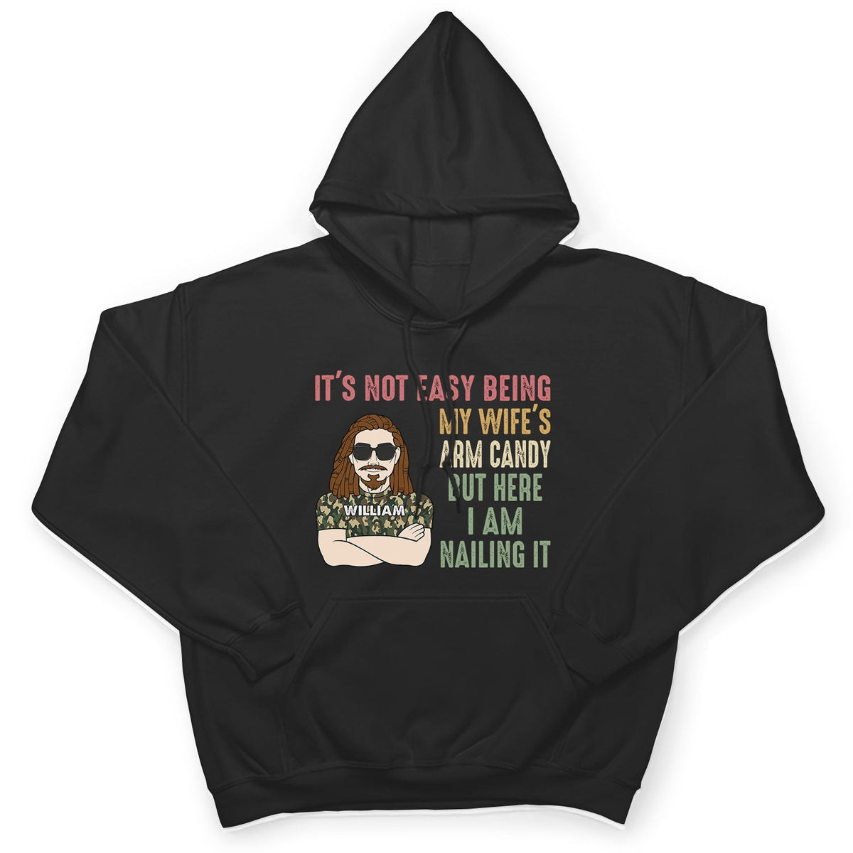 Ce n'est pas facile d'être le bras droit de ma femme - Cadeau amusant pour papa, père, mari - T-shirt personnalisé