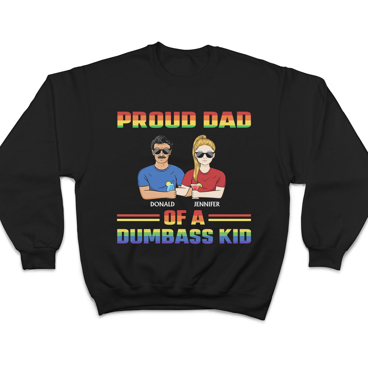 Proud Dad Of A Few - Funny Gift For Pride Dad, Father, Grandpa - Personalized T Shirt
