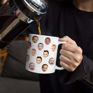 Mug photo personnalisé avec visage d'enfant drôle - Mug blanc bord à bord personnalisé