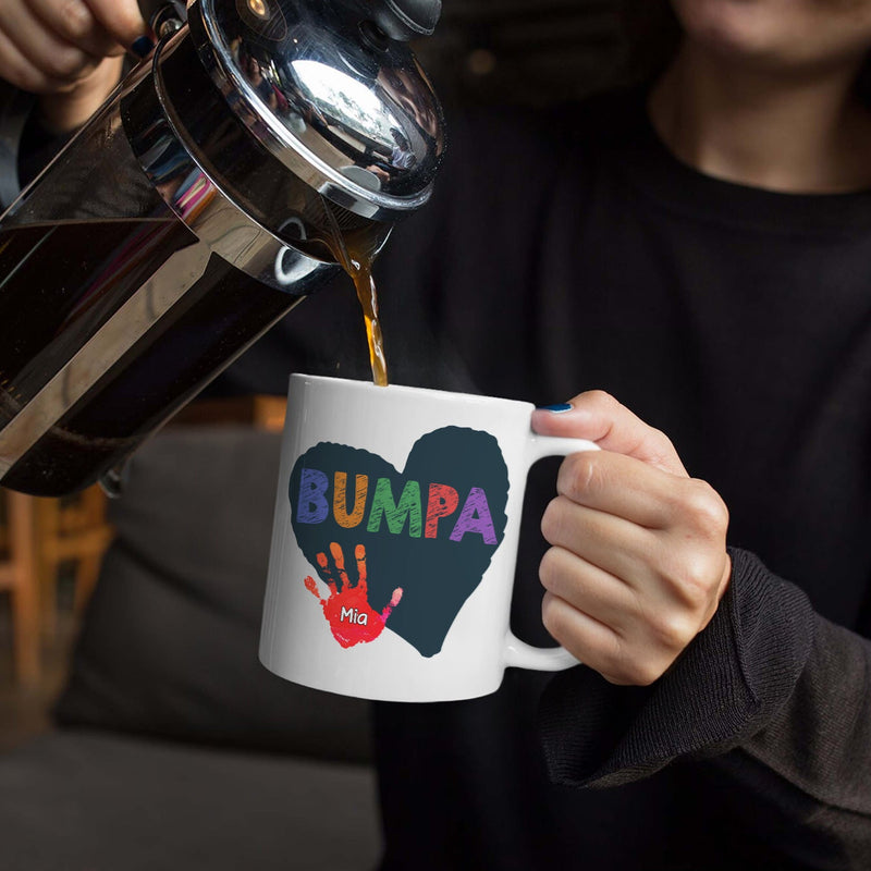 Papa Grandkids Hand Print - Personalized Mug