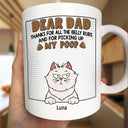 Dear Dad Thanks For All The Belly Rubs - Personalized Mug