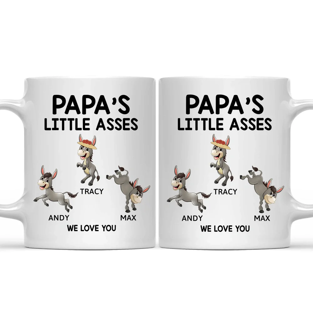 Papa's Little Donkeys - Personalized Mug