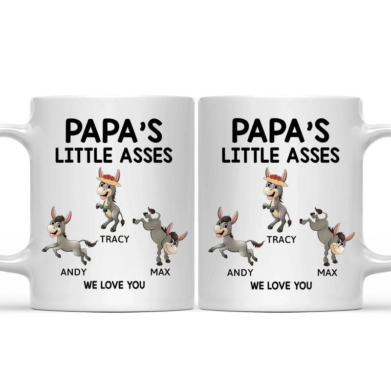 Papa's Little Donkeys - Personalized Mug
