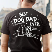 Meilleur papa de chien de tous les temps : frappez le derrière à la main ! T-shirt personnalisé
