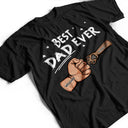 Best Dad Ever Pet And Kid Hand Punch Colorful - Personalized T Shirt