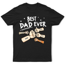 Best Dad Ever Pet And Kid Hand Punch Colorful - Personalized T Shirt