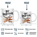 Best Dad Ever Pet And Kid Hand Punch Colorful - Personalized Mug