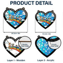 A Piece Of My Heart - Personalized Window Hanging Suncatcher Ornament