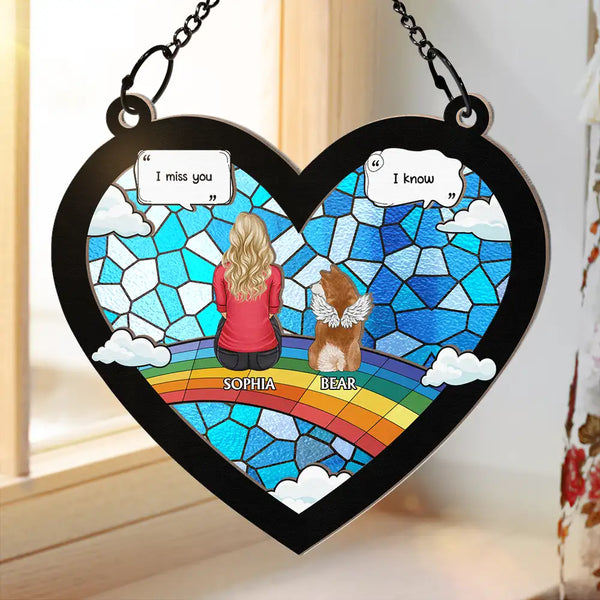 I Miss You I Know - Personalized Window Hanging Suncatcher Ornament