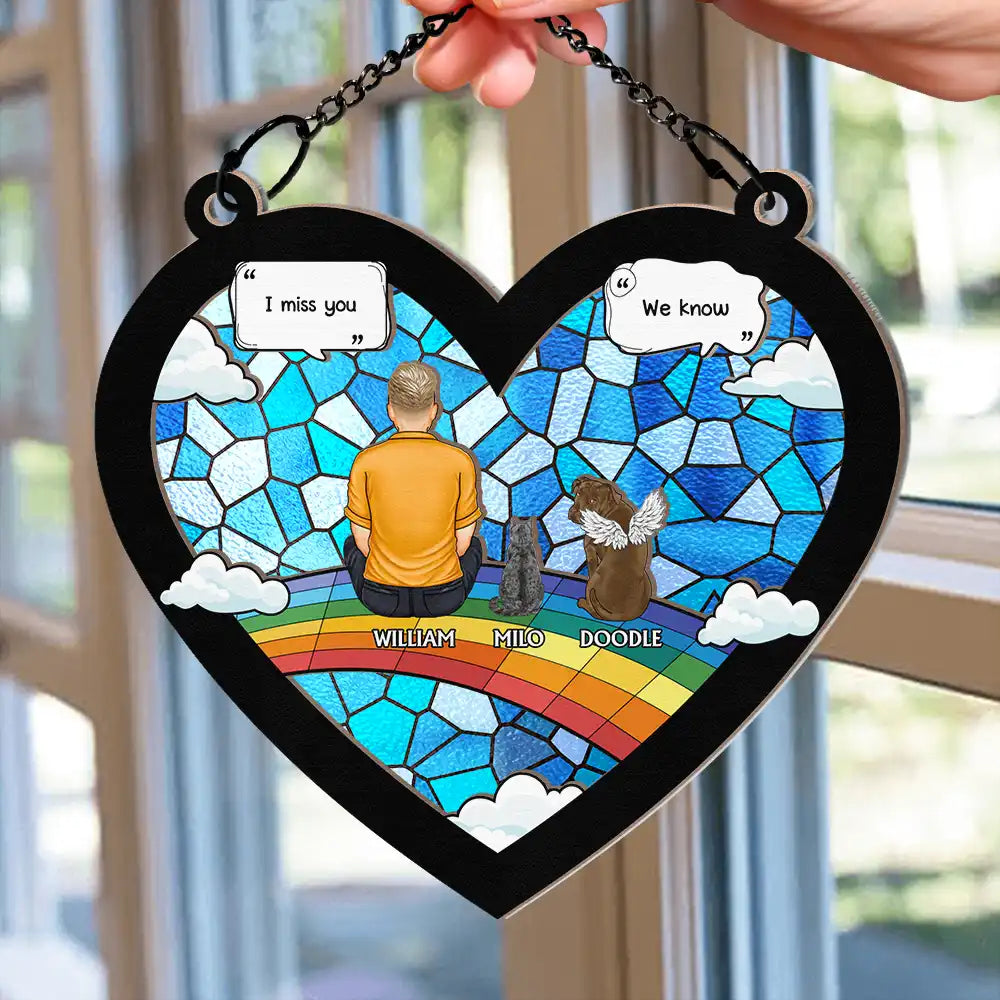 I Miss You I Know - Personalized Window Hanging Suncatcher Ornament