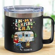 In My Camping Era - Personalized 14oz Stainless Steel Tumbler With Handle