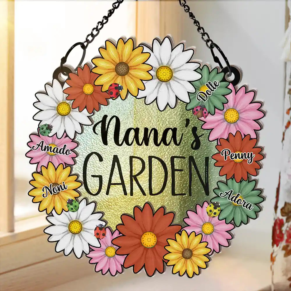 Nana's Garden - Personalized Window Hanging Suncatcher Ornament