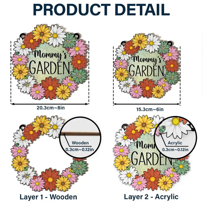 Nana's Garden - Personalized Window Hanging Suncatcher Ornament