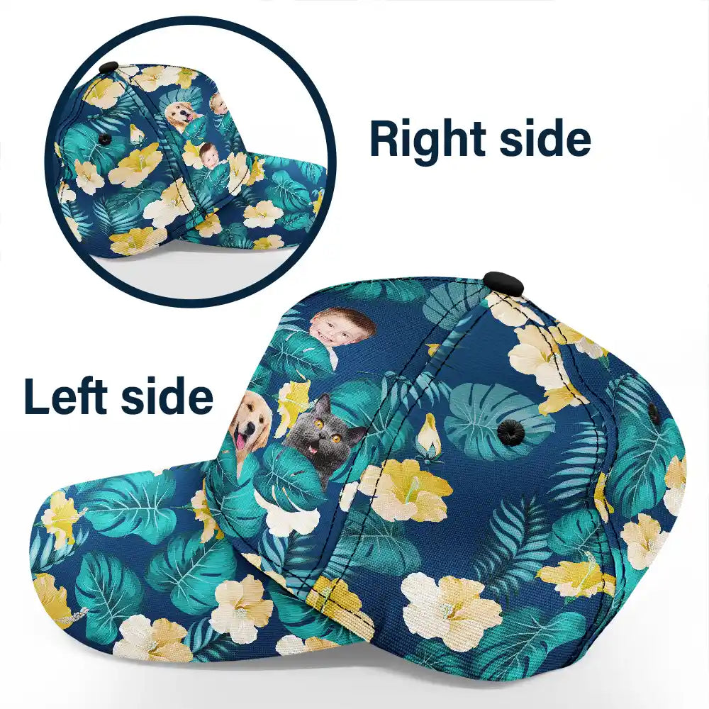 Custom Photo Funny Family Pet Face - Personalized Classic Cap