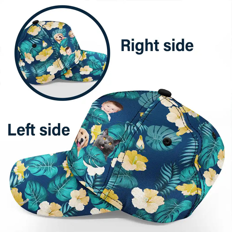 Custom Photo Funny Family Pet Face - Personalized Classic Cap