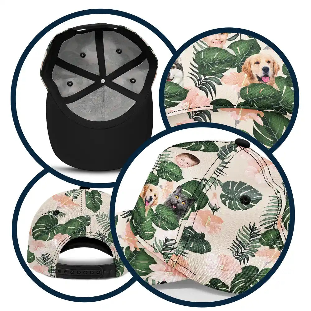 Custom Photo Funny Family Pet Face - Personalized Classic Cap