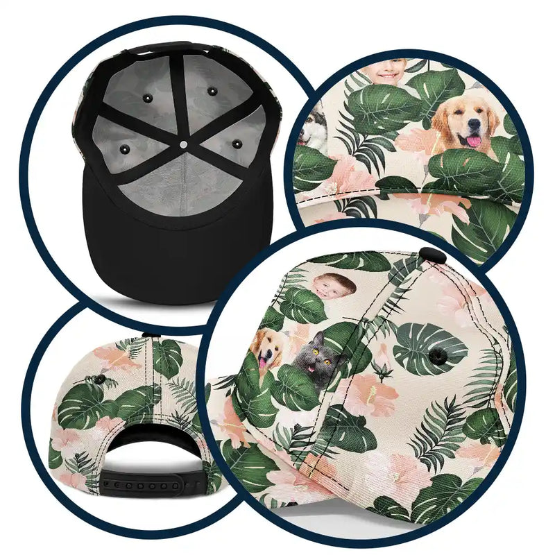 Custom Photo Funny Family Pet Face - Personalized Classic Cap