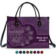 Important Nana Stuff - Personalized Leather Bag