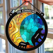 Together We Make A Family Bear - Personalized Window Hanging Suncatcher Ornament