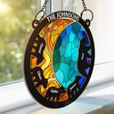 Together We Make A Family Bear - Personalized Window Hanging Suncatcher Ornament