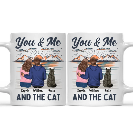Toi, moi et le chat - Mug personnalisé