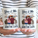 You & Me And The Cat - Personalized Mug