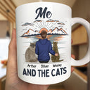 You & Me And The Cat - Personalized Mug