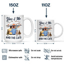 You & Me And The Cat - Personalized Mug