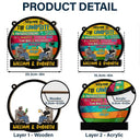 Patio Welcome Grilling Fièrement au service de ce que vous apportez - Ornement attrape-soleil personnalisé à suspendre à la fenêtre