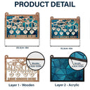 Family Tree Wood Love Grows Here - Personalized Window Hanging Suncatcher Ornament