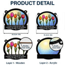 If We Had A Flower Mom Grandma - Personalized Window Hanging Suncatcher Ornament