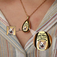 Collier souvenir personnalisé avec photo et empreintes de pattes