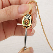 Collier souvenir personnalisé avec photo et empreintes de pattes