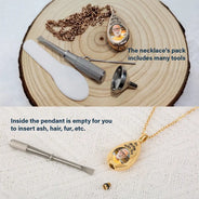 Collier souvenir personnalisé avec photo « Je suis toujours avec toi »
