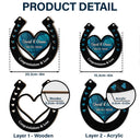 Good Luck Wedding Horseshoe - Personalized Window Hanging Suncatcher Ornament