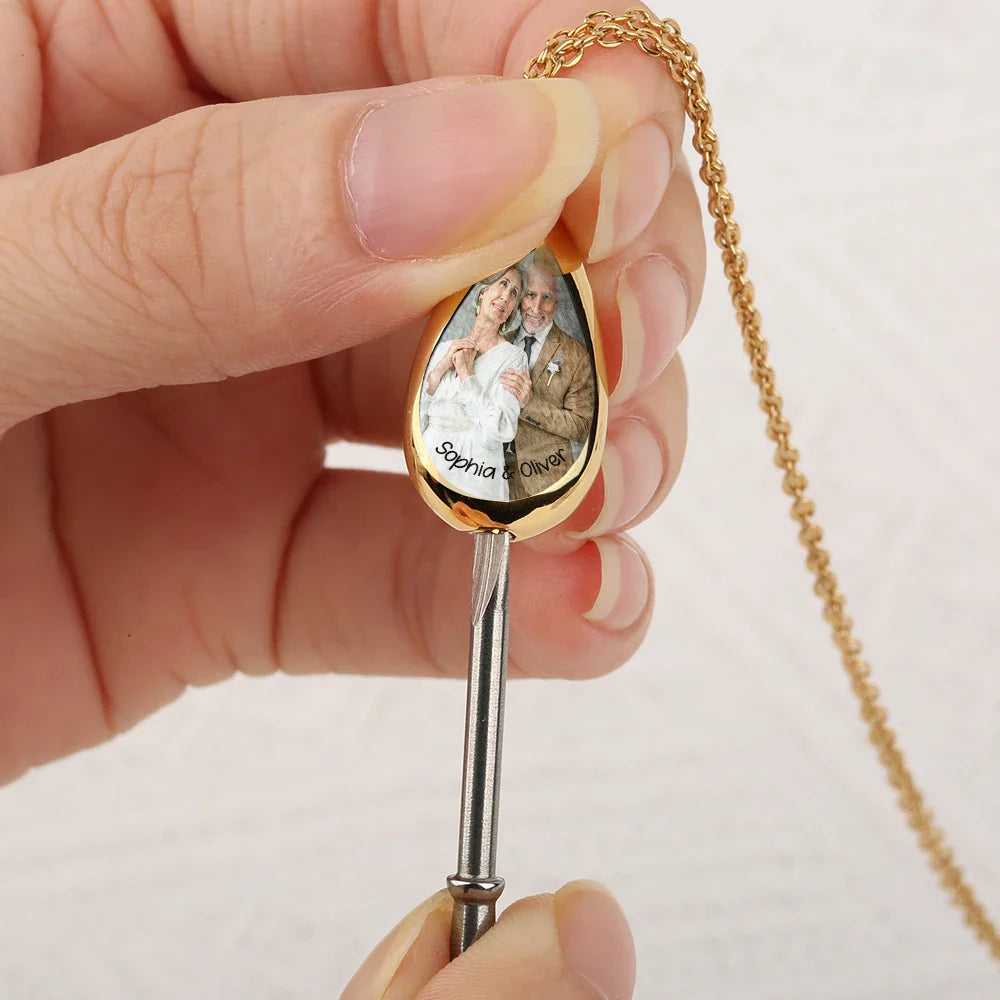 Custom Photo Till Death Do Us Part - Personalized Keepsake Necklace