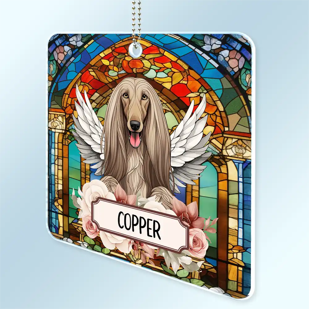 Best Friend For Life Dog Cat Stained Glass - Personalized Acrylic Car Hanger