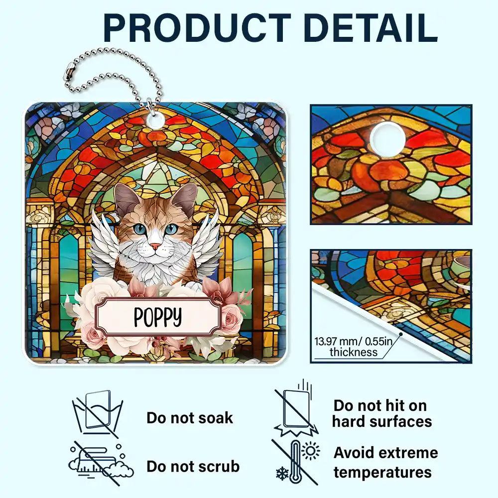 Best Friend For Life Dog Cat Stained Glass - Personalized Acrylic Car Hanger
