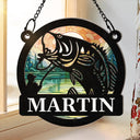 Bass Fishing - Personalized Window Hanging Suncatcher Ornament