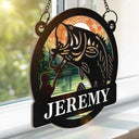 Bass Fishing - Personalized Window Hanging Suncatcher Ornament