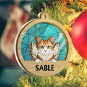 Best Friend For Life Dog Cat Christmas Stained Glass - Personalized Suncatcher Ornament
