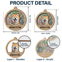 Best Friend For Life Dog Cat Christmas Stained Glass - Personalized Suncatcher Ornament