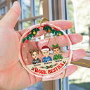 Christmas Work Besties You Are The Reason I Don't Punch People - Personalized Circle Glass Ornament