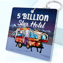 Porte-clés en acrylique personnalisé pour couples de camping-cars 