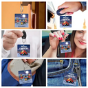 Porte-clés en acrylique personnalisé pour couples de camping-cars 