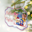 Here's To Another Year Of Bonding Over Alcohol Christmas Bestie - Personalized Medallion Acrylic Ornament